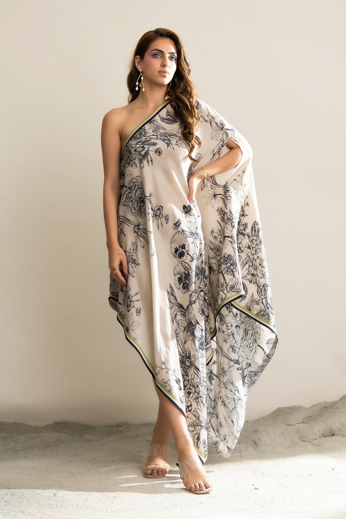 One shoulder kaftan clearance dress