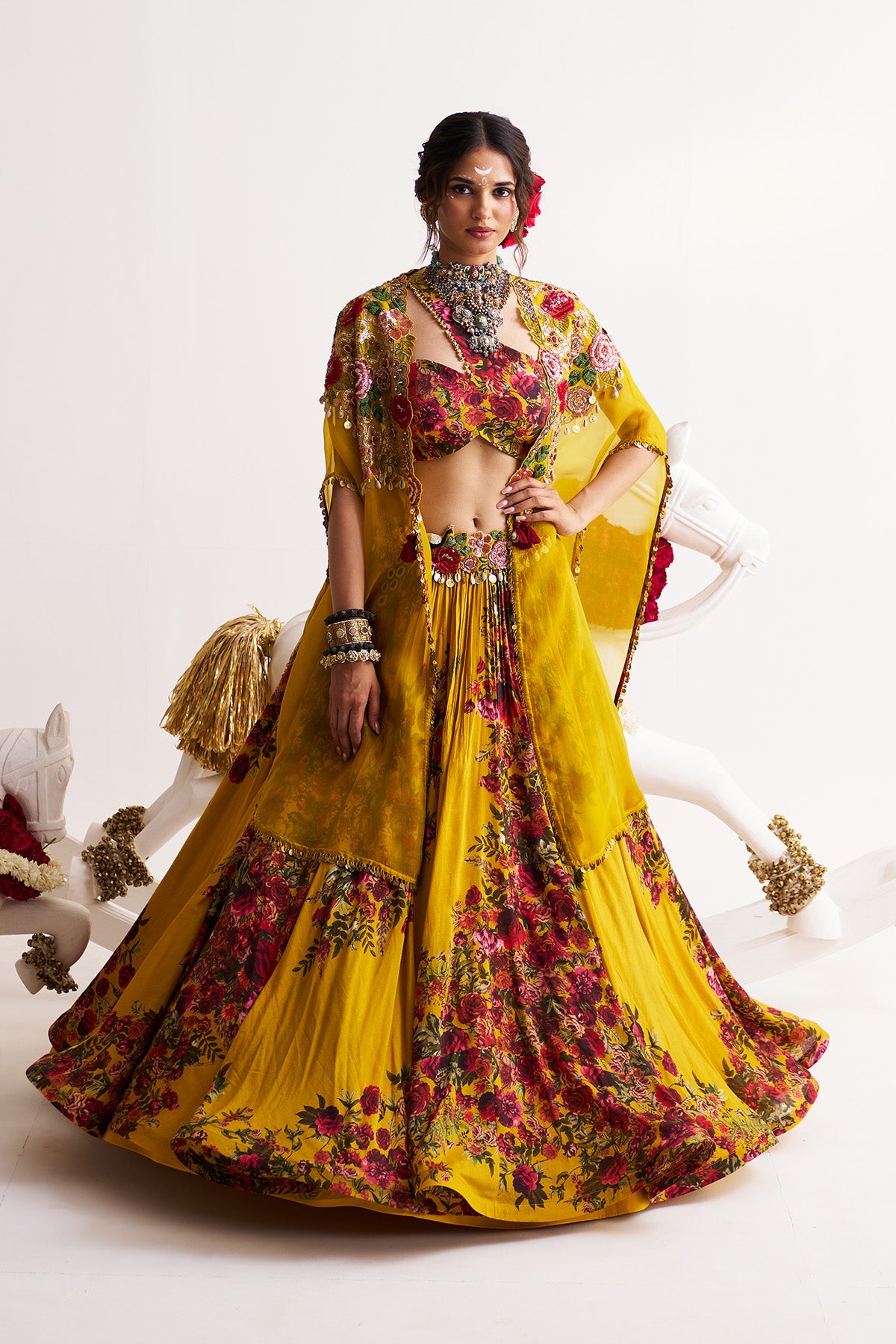 Cape lehenga set