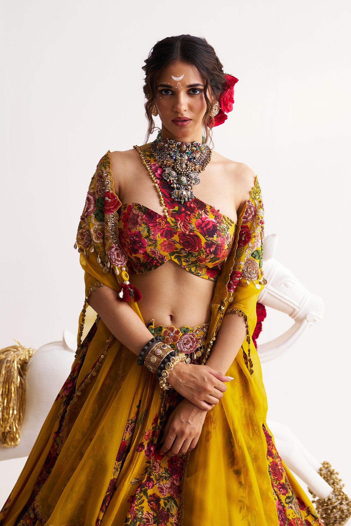 Cape lehenga set