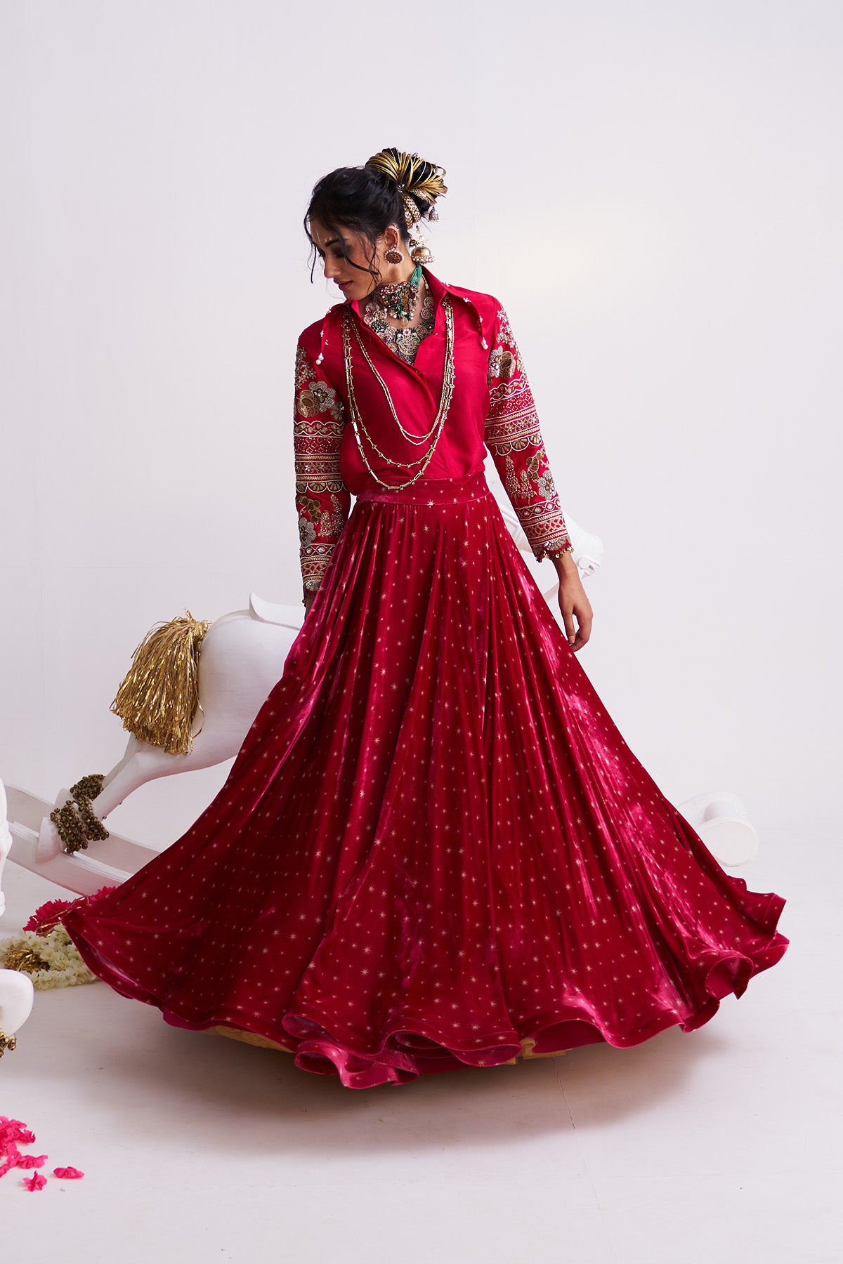 Tara shirt lehenga