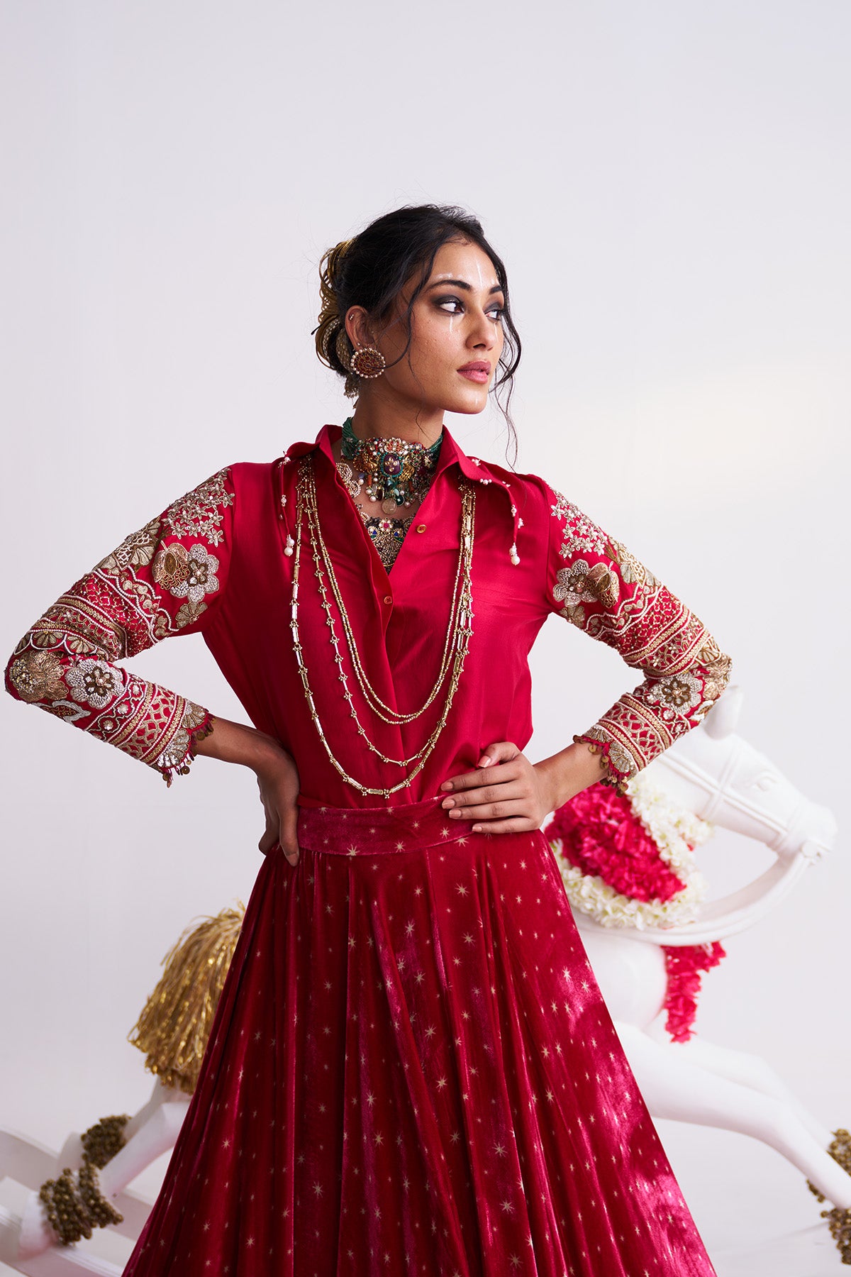 Tara shirt lehenga