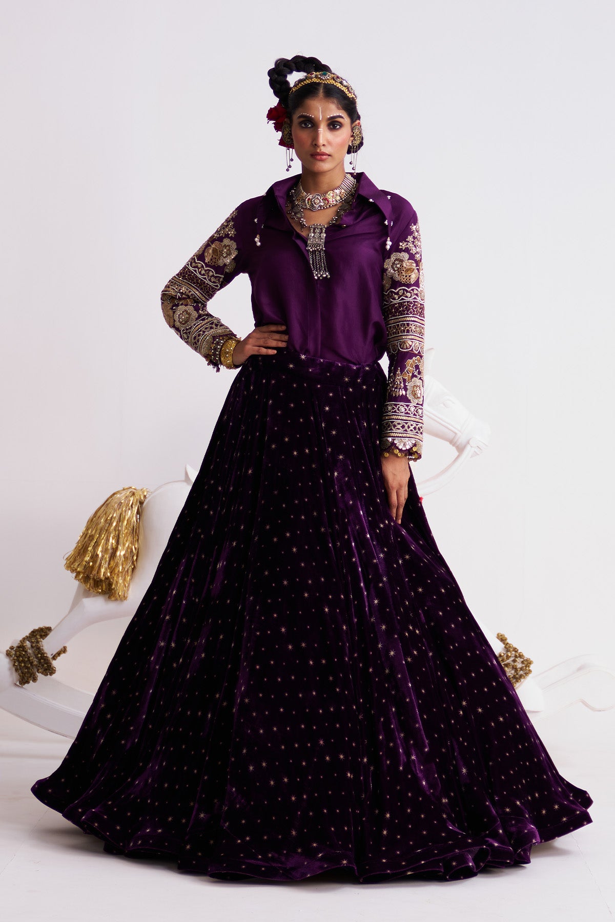 Tara shirt lehenga