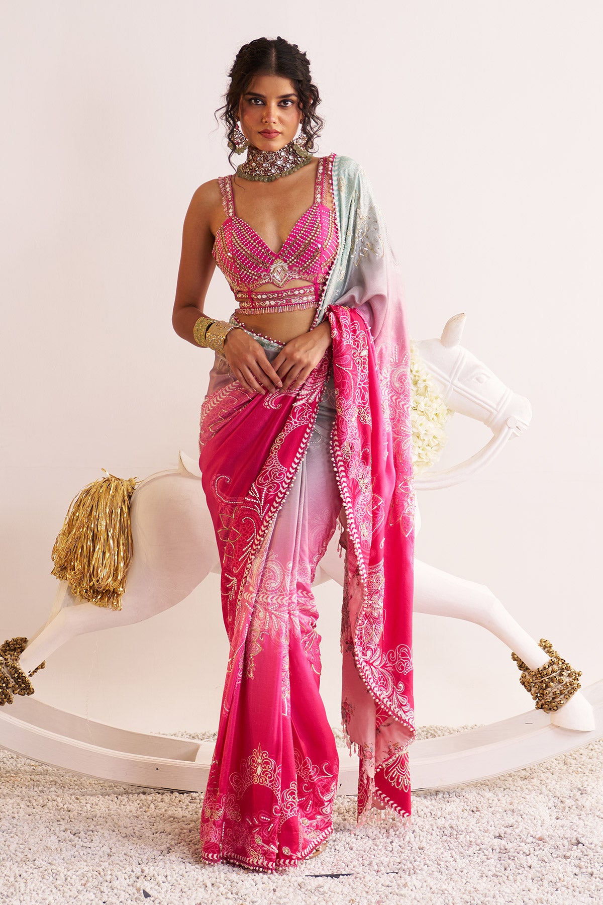 Shade of bloom saree