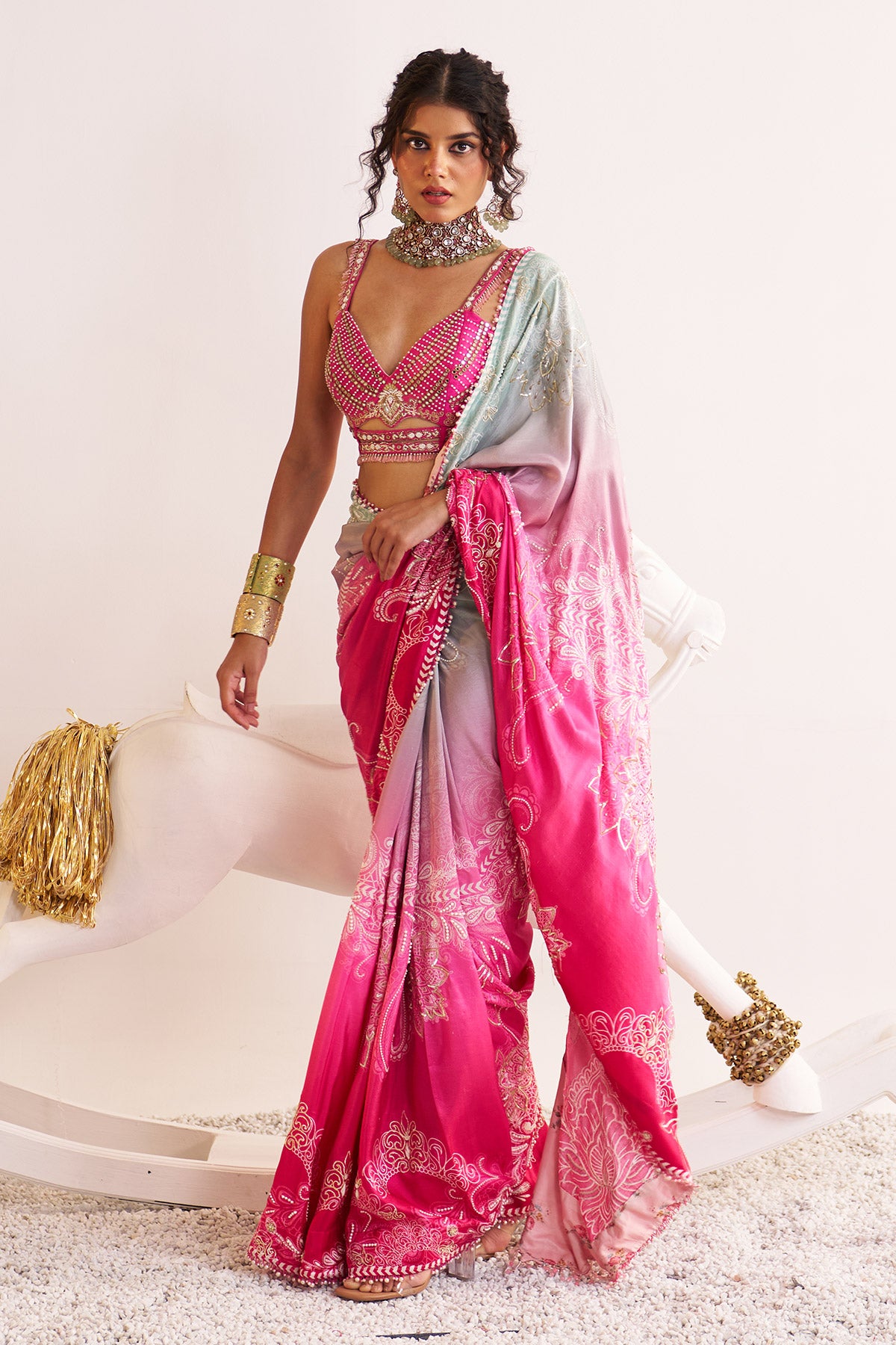 Shade of bloom saree