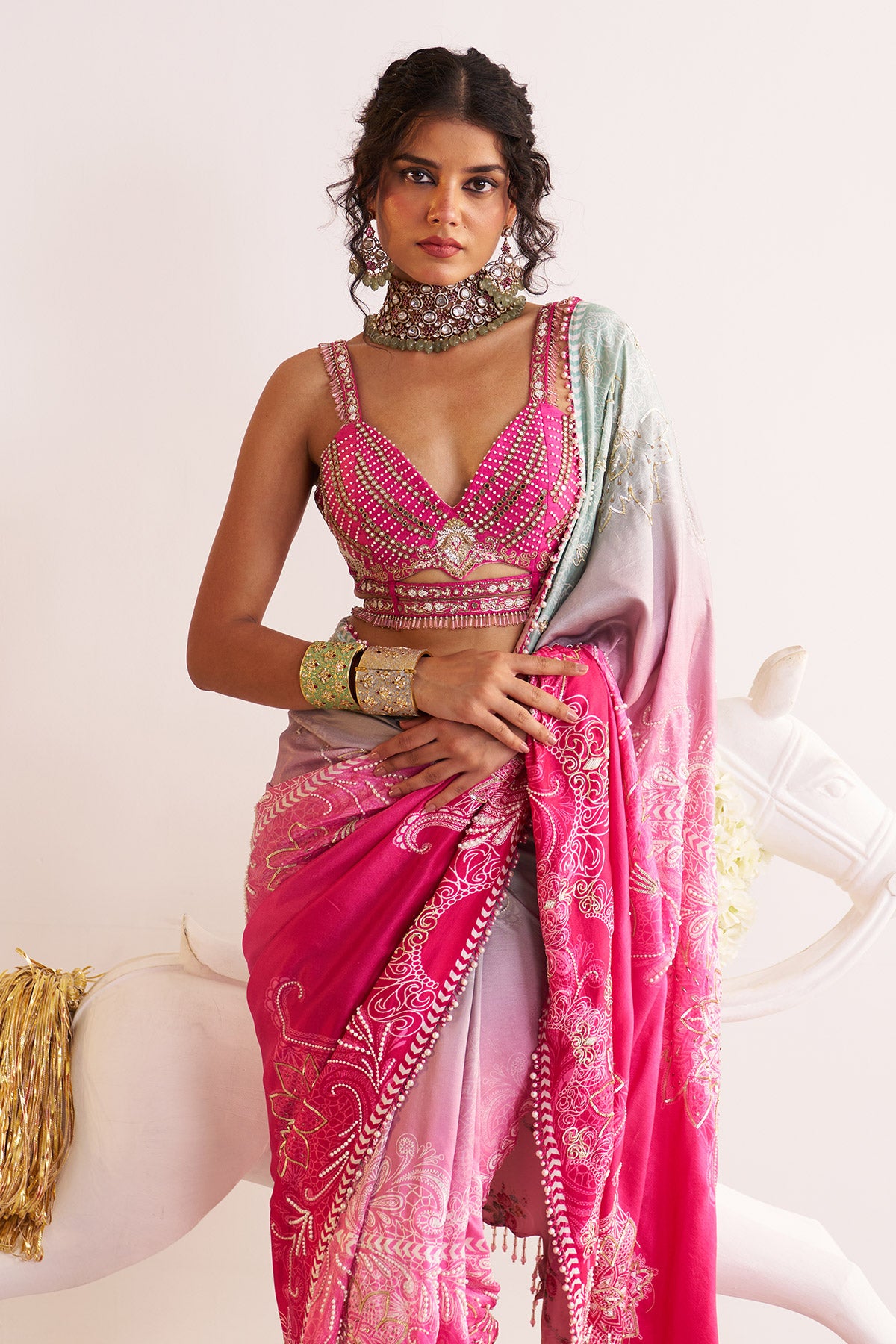 Shade of bloom saree