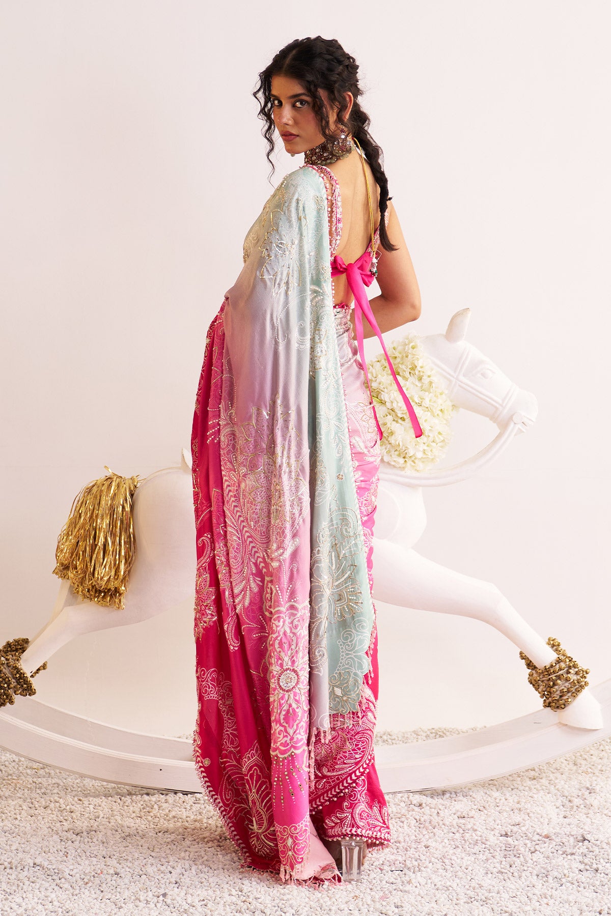 Shade of bloom saree