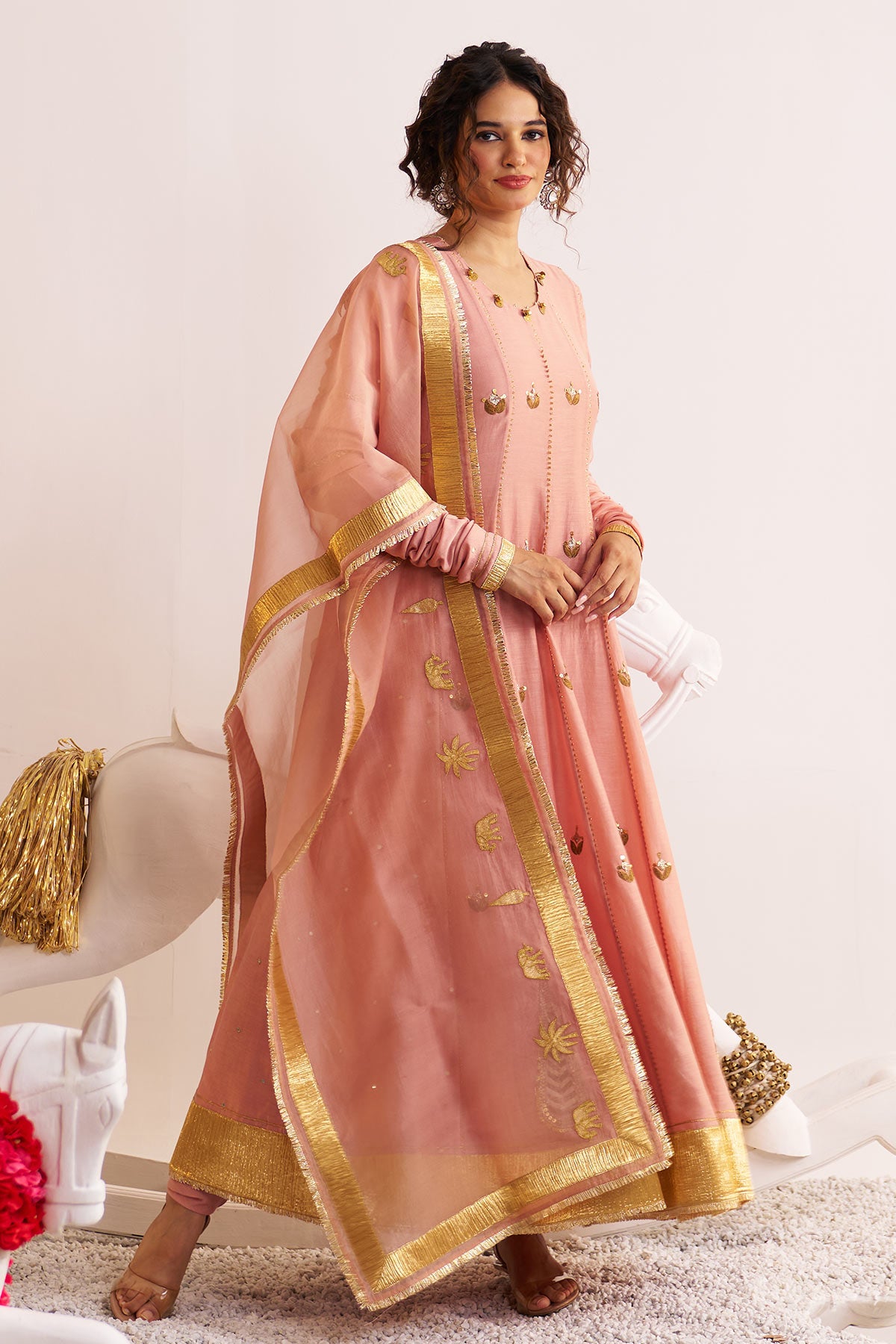 Gota embellished anarkali set