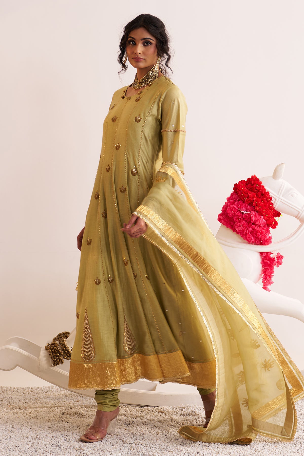 Gota embellished anarkali set