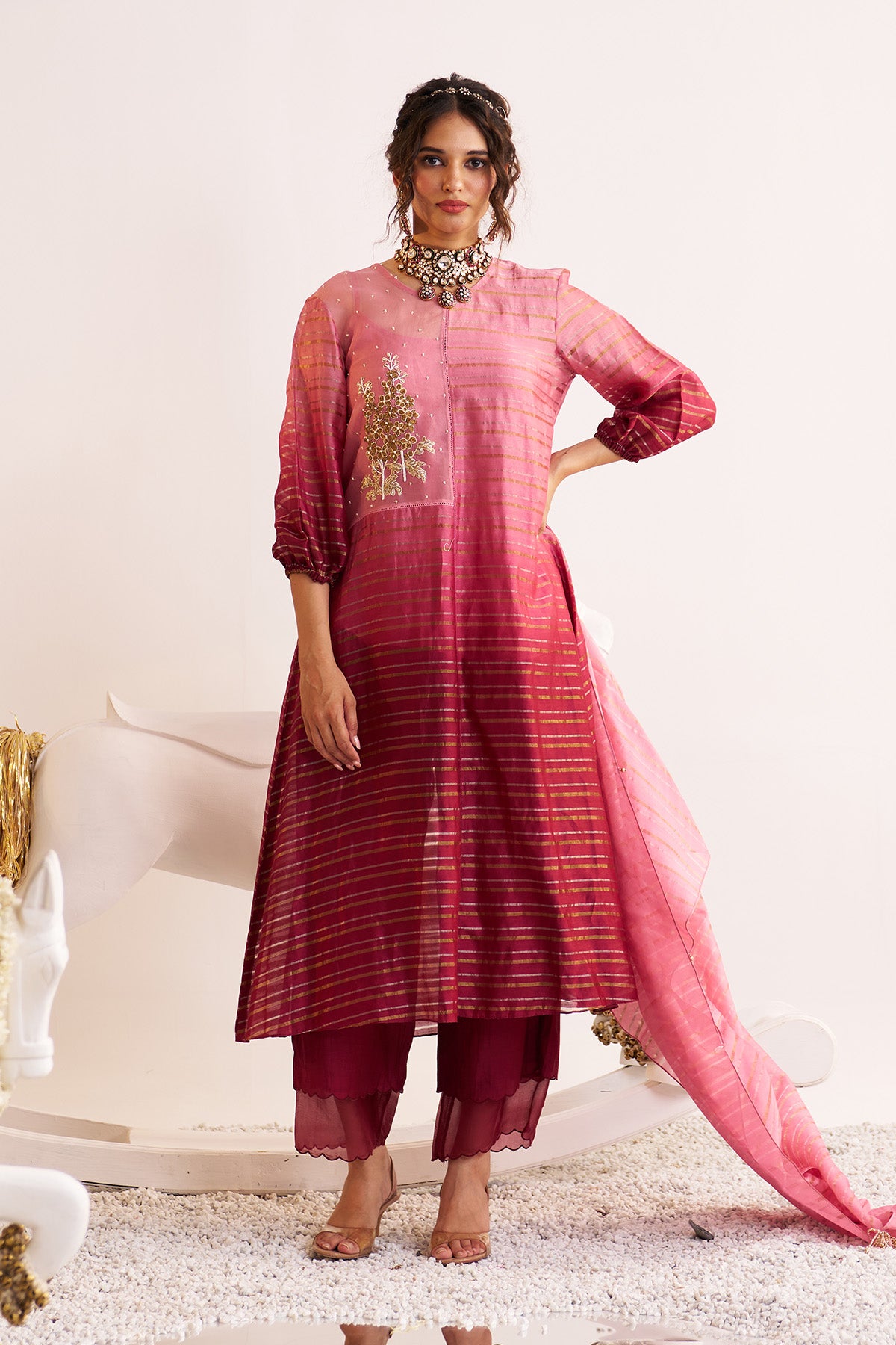 Half & half kurta set