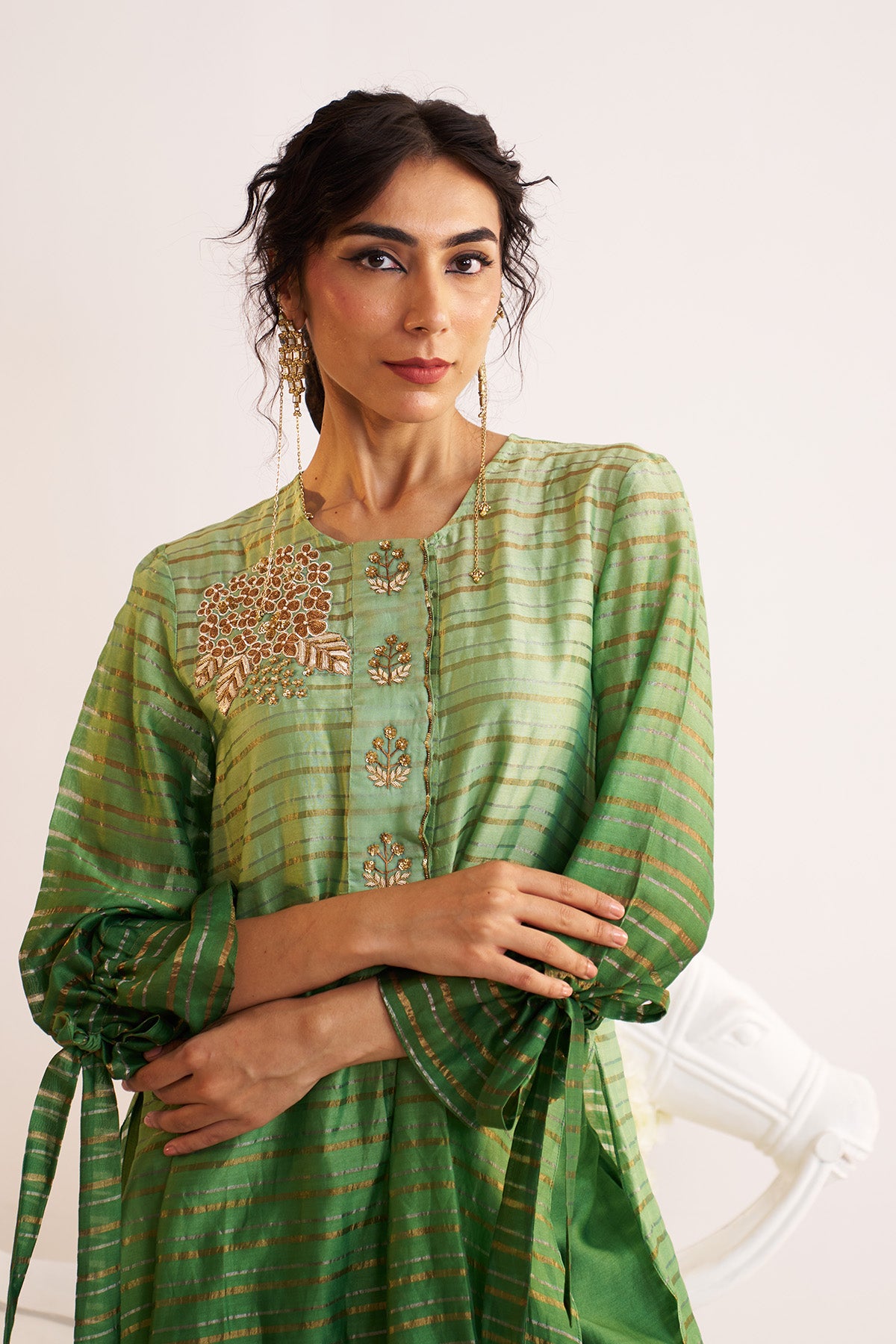 High-low straight kurta set