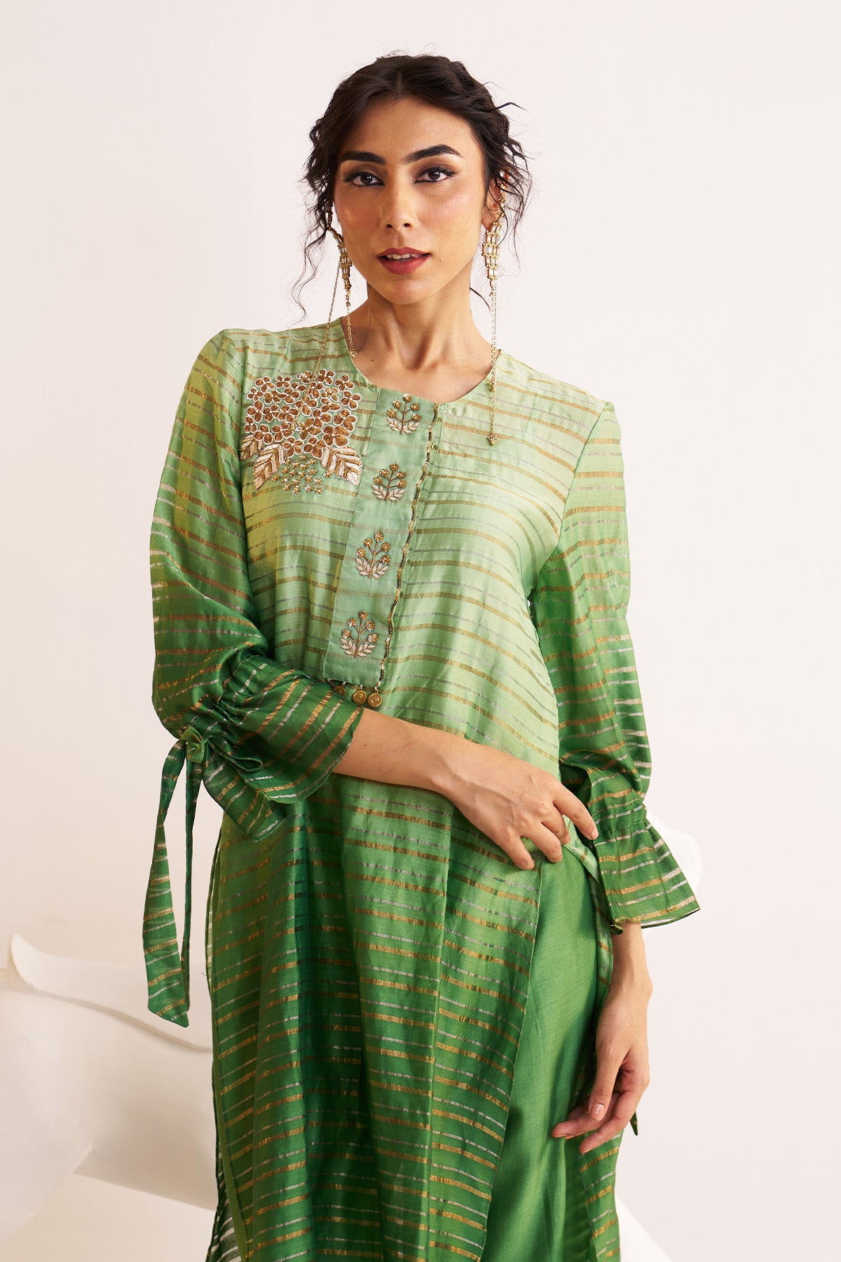 High-low straight kurta set