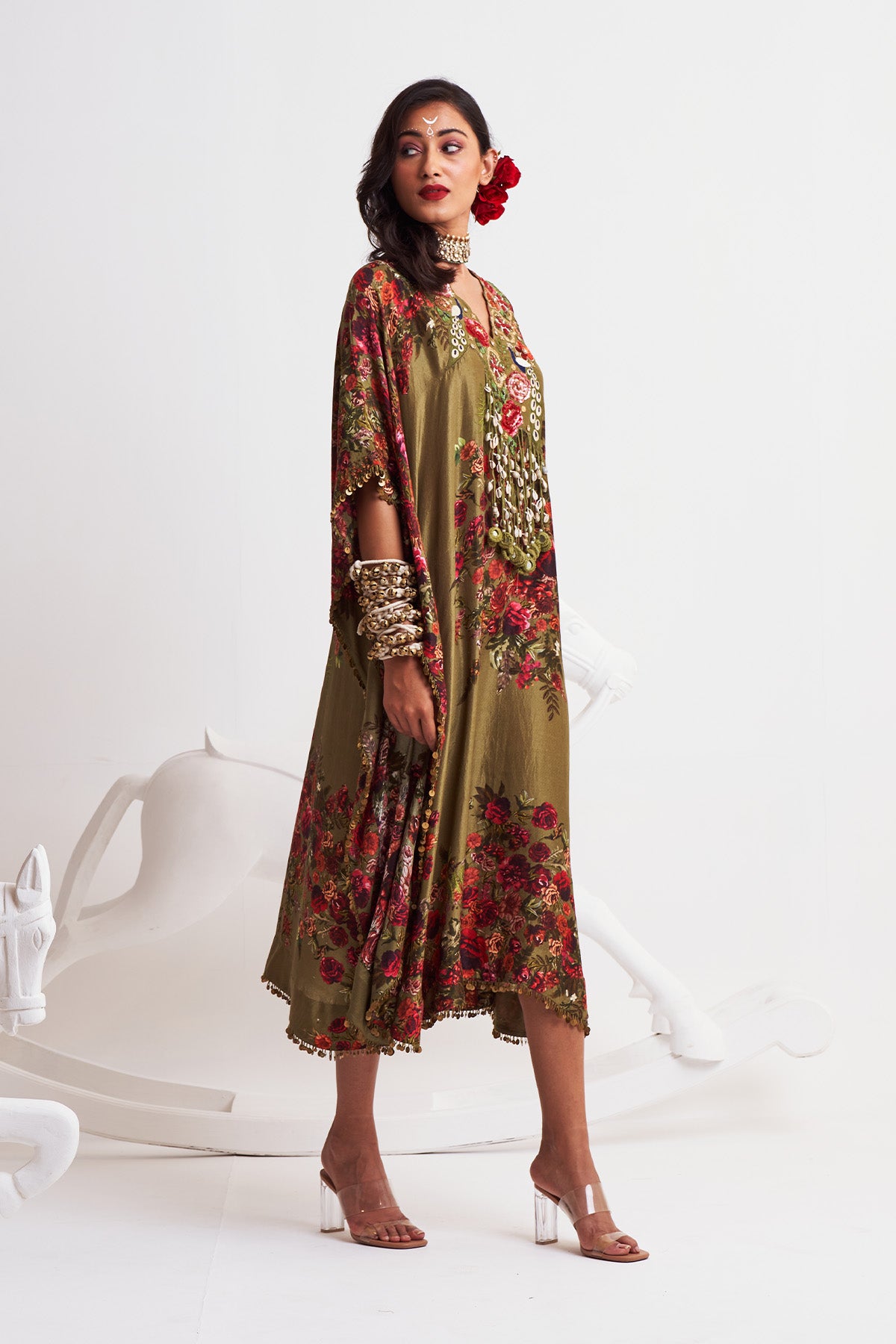 V neck kaftan