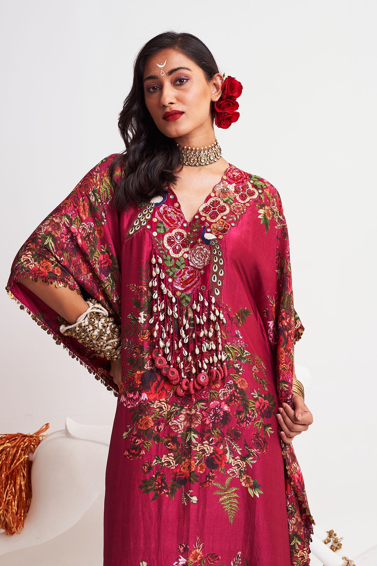 V neck kaftan