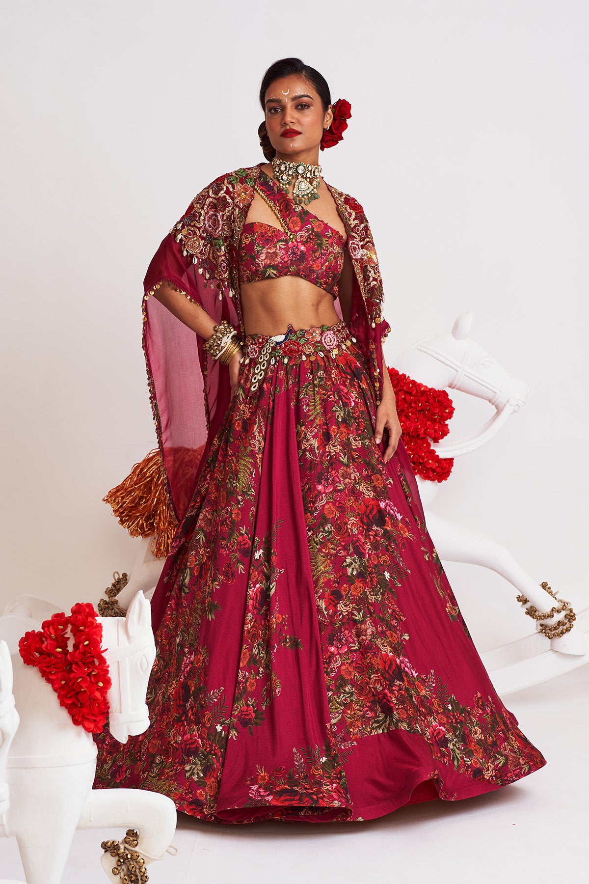 Cape lehenga set