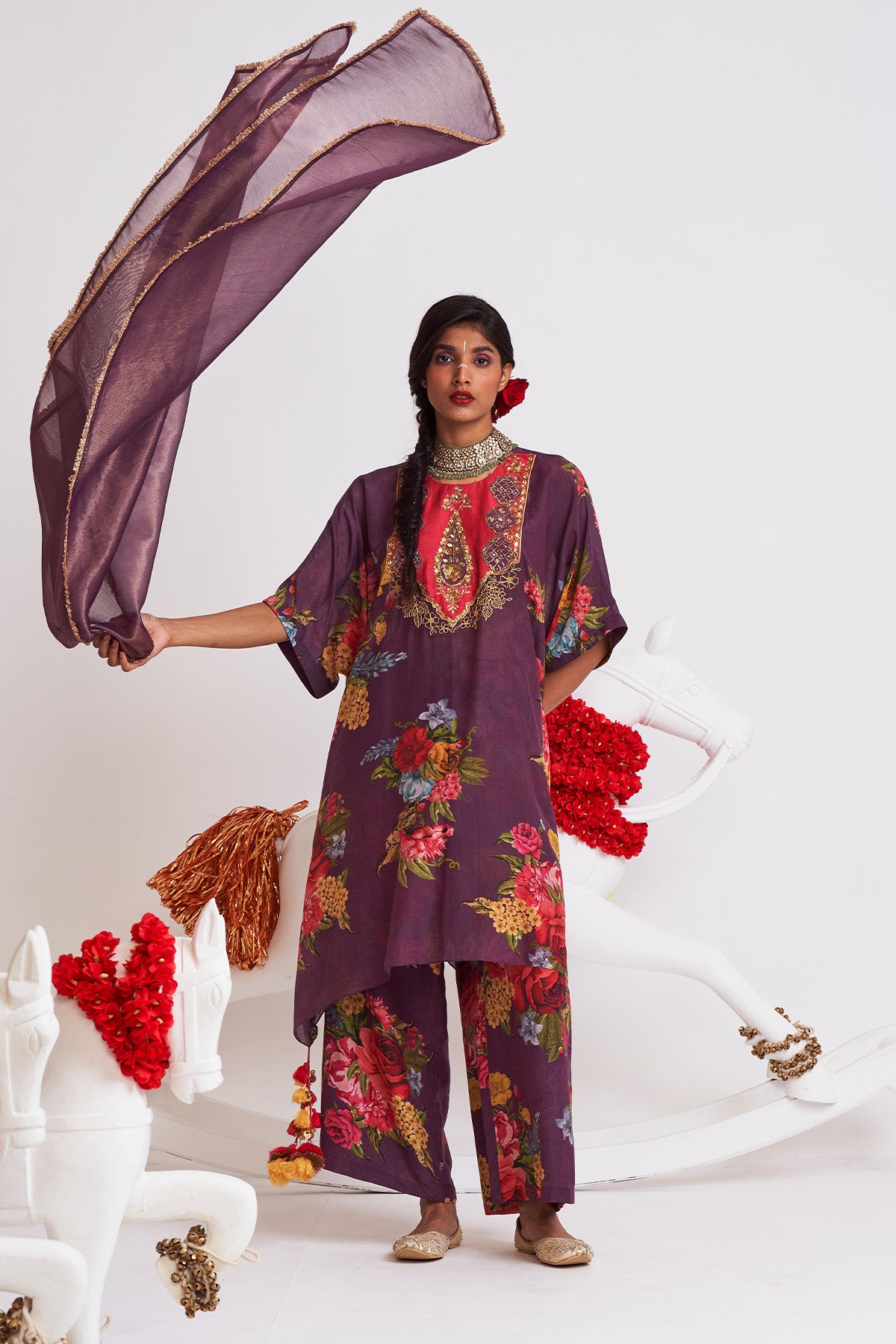 Dori chinar kurta set