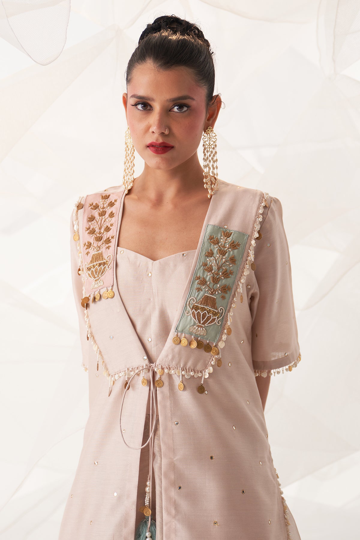 FRONT OPEN JACKET SHARARA SET