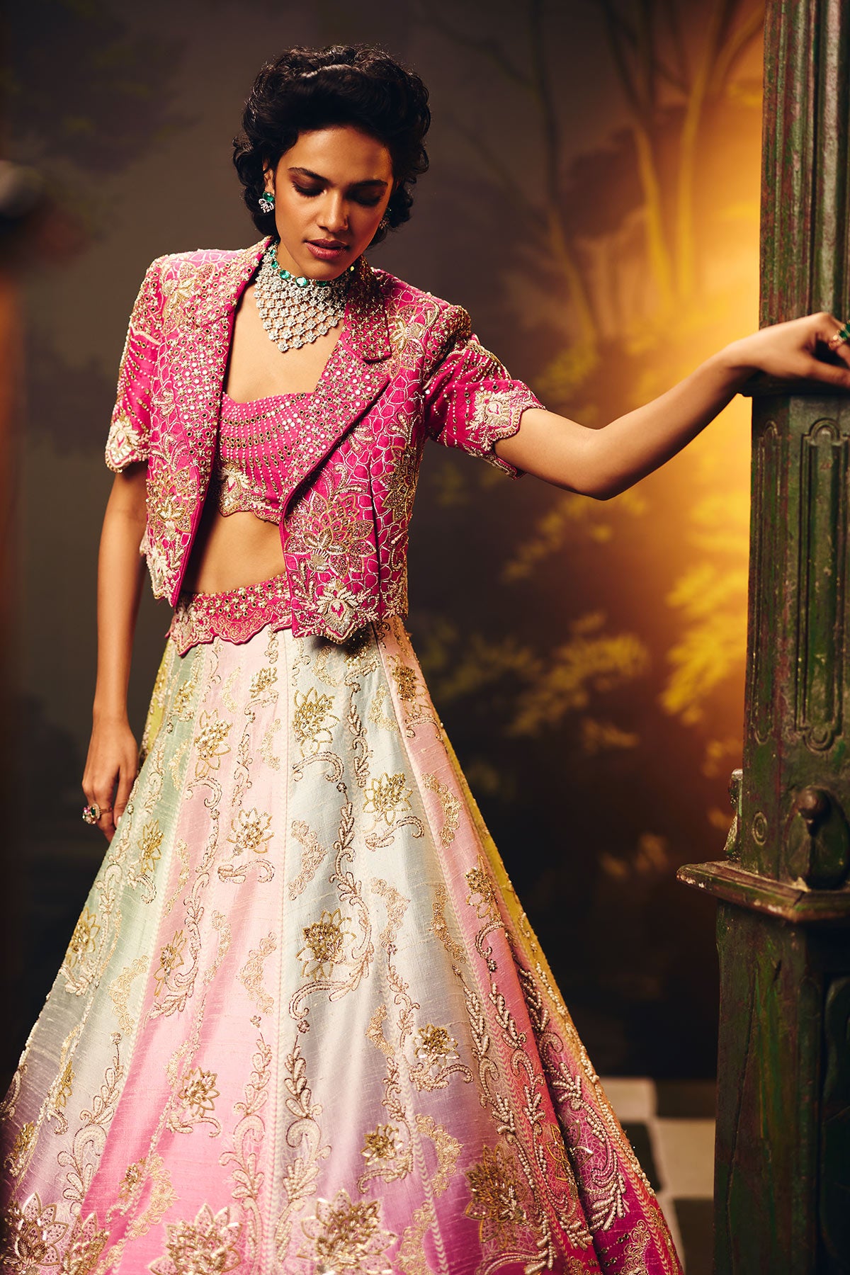 Shades of bloom lehenga