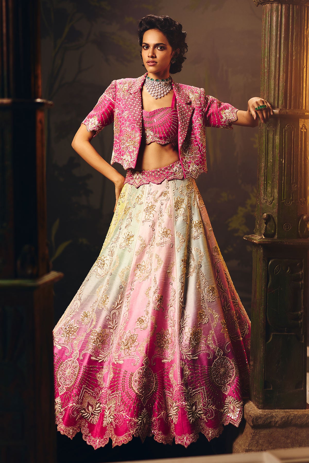 Shades of bloom lehenga