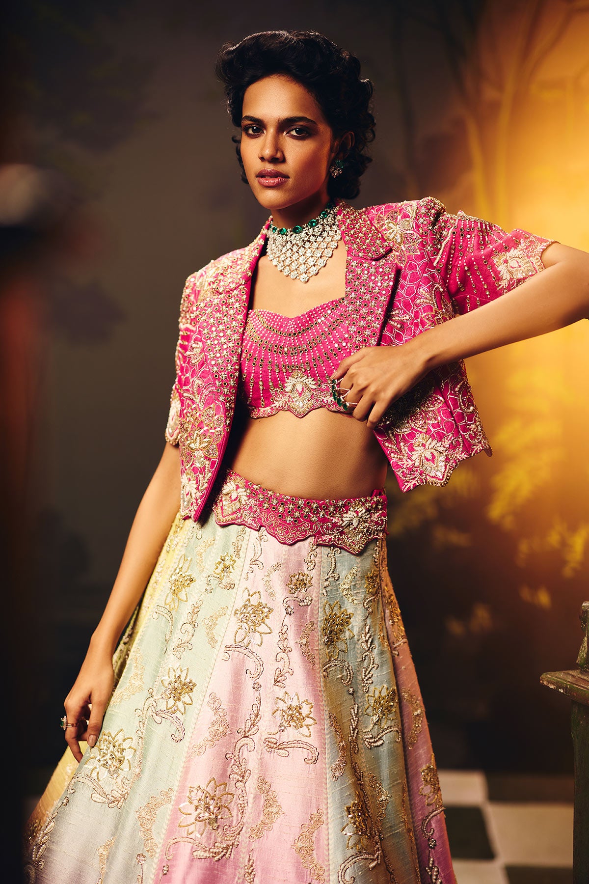 Shades of bloom lehenga