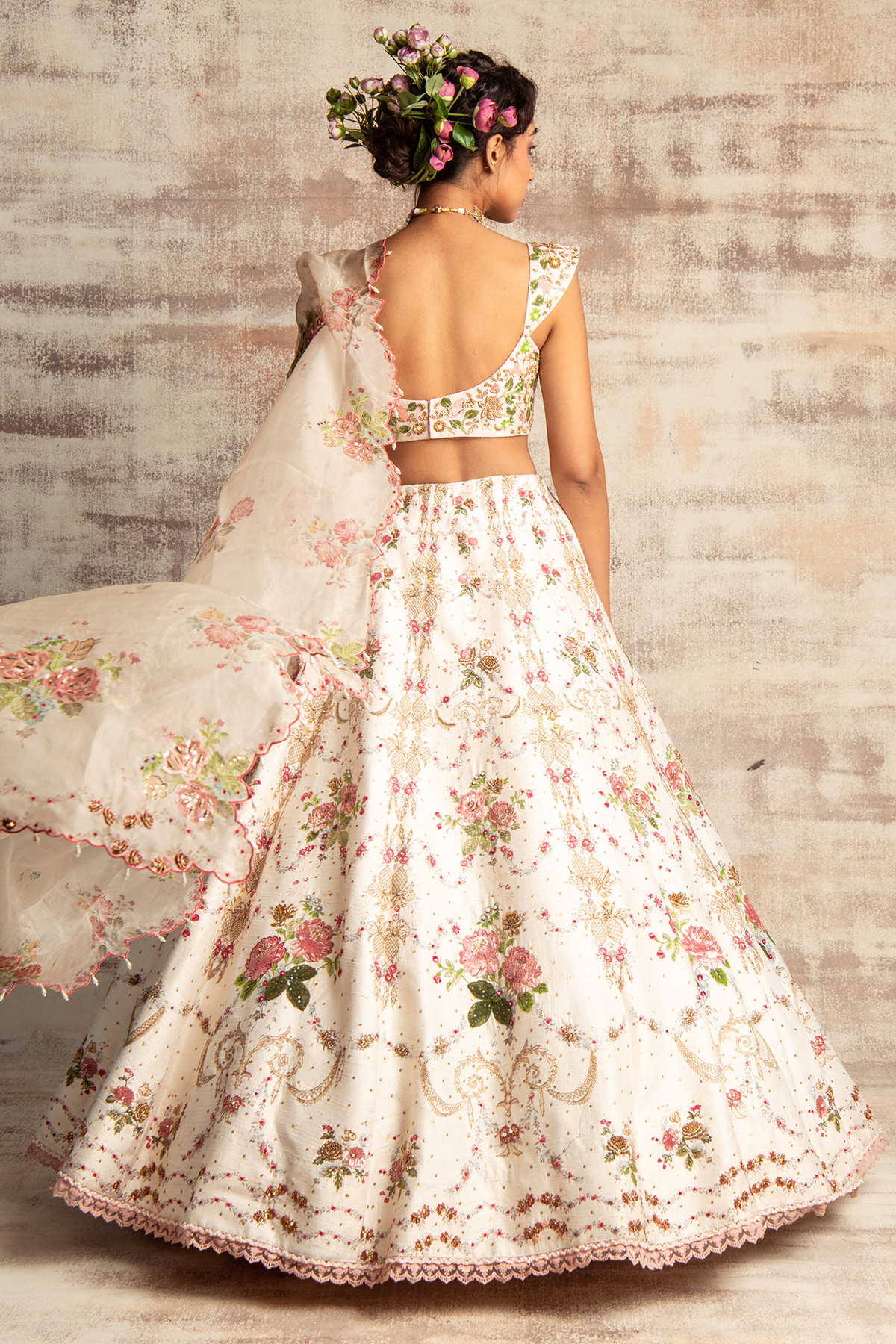 Buy Ivory Juliet Lehenga Set by Designer MISHRU Online at Ogaan.com