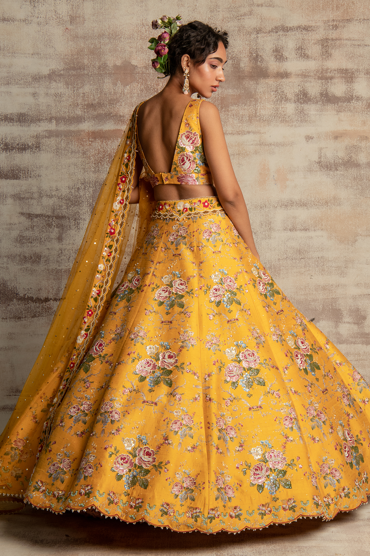 Sabyasachi Inspired Designer Yellow Color Premium Thai Silk Lehenga Choli  With Embroidery Work for Bridal, Wedding/party Wear Lengha Choli - Etsy  Hong Kong